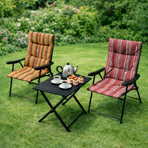 طقم كراسي و طاولة المنيوم شرائح